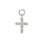Jude Frances White Gold Petite Pave Cross Charm (Single) - Last Chance - Carter's Collective Fine Jewelry