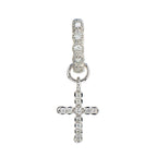 Jude Frances White Gold Petite Pave Cross Charm (Single) - Last Chance - Carter's Collective Fine Jewelry