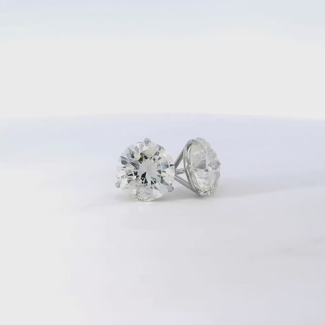 Natural Diamond Stud Earrings, 8.10 CTTW