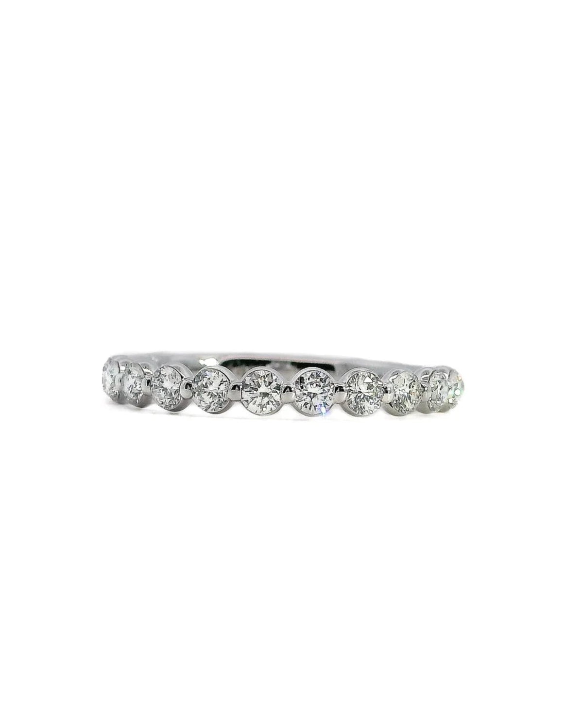 Lotus Yellow Gold Shared Prong Diamond Band