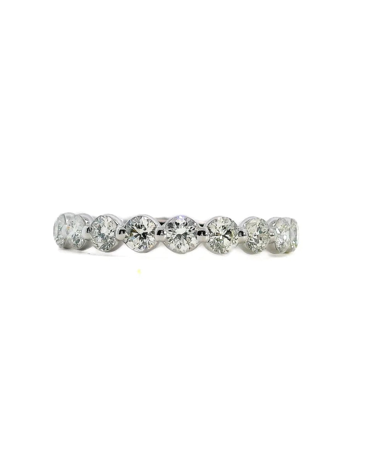 Lotus Yellow Gold Shared Prong Diamond Band