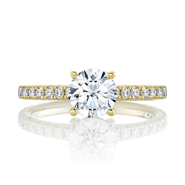 "Jasmine" Semi Mount Engagement Ring, Round (DOES NOT INCLUDE CENTER STONE)