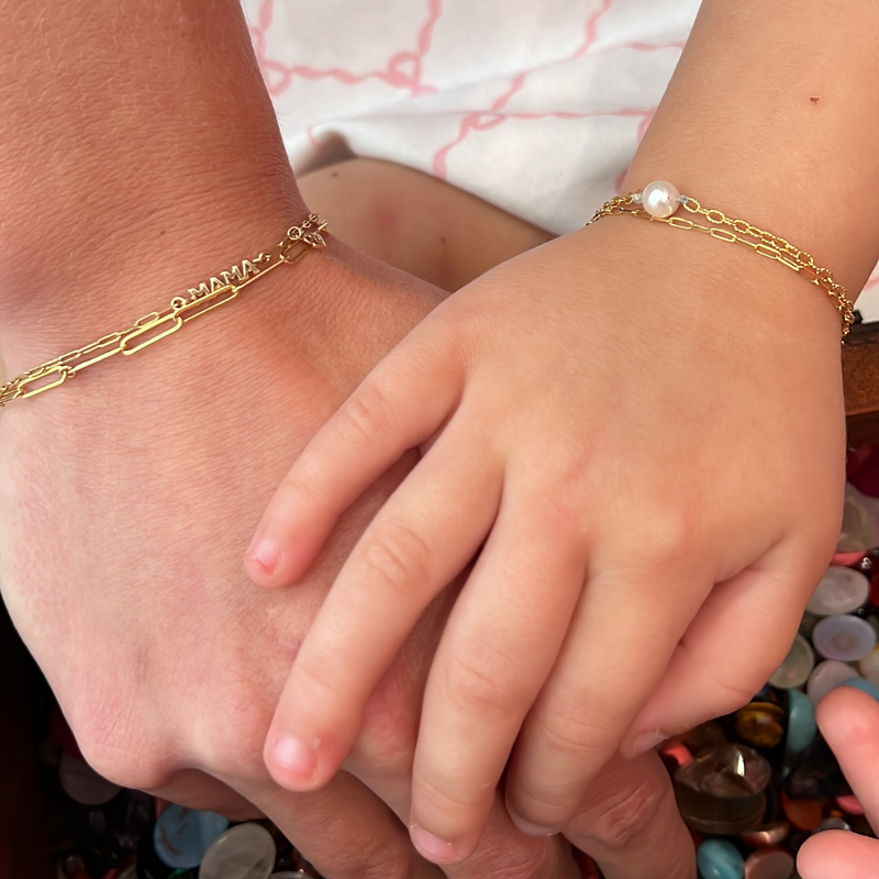 Baby Girl Gold Bracelet With Heart Shape and Diamonds - Etsy