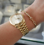 Gold and Diamond Name Eternity Bracelet - Carter's Collective Fine Jewelry