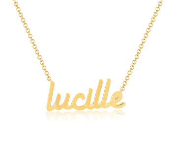 Customizable Gold Script Name Necklace - Carter's Collective Fine Jewelry